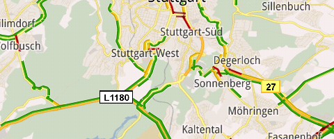 Google Maps nun mit Stauerkennung
