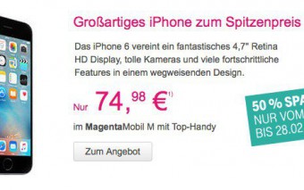 Telekom Aktion: iPhone 6 wieder zum halben Preis