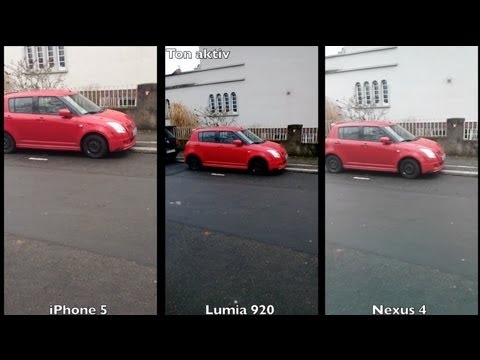 Google Nexus 4, Nokia Lumia 920 und iPhone 5: Videoaufnahmen im Vergleich